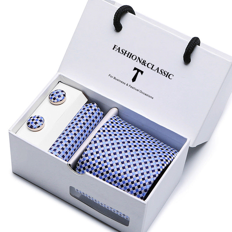 Men's tie gift box 5-piece suit group tie business formal wedding tie manufacturer wholesale