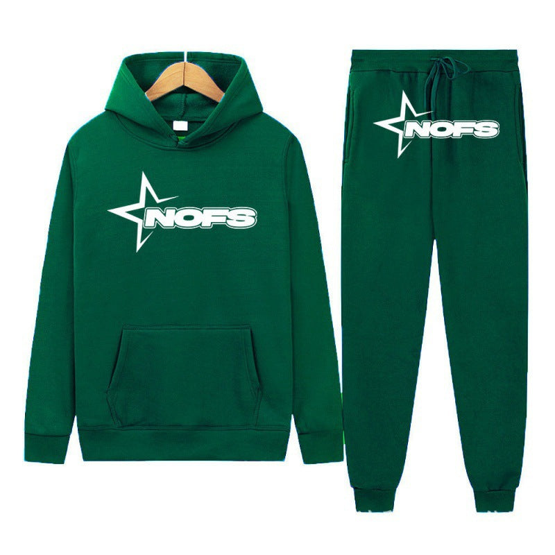 2024 Y2K new NOES hoodie set sweatshirt two-piece gothic punk rock clothing streetwear