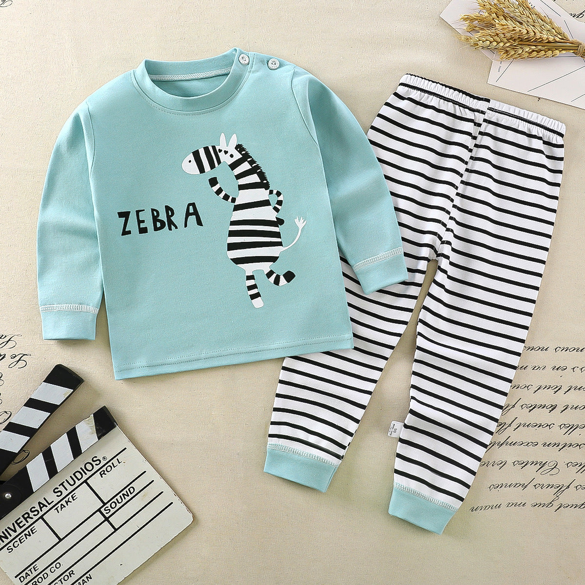 Children's underwear set cotton pajamas girls baby long johns cotton boys home clothes children's clothing wholesale
