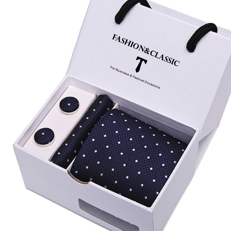 Men's tie gift box 5-piece suit group tie business formal wedding tie manufacturer wholesale