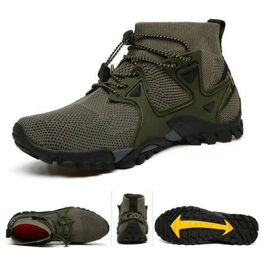 Outdoor hiking shoes, non-slip, breathable and wear-resistant, men's and women's cycling shoes, running shoes, outdoor fishing, camping, hiking and rock climbing shoes.