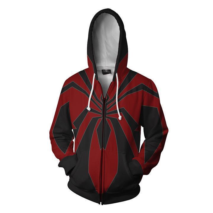 3D digital printing Spider-Man New Era Little Black Spider cosplay anime zipper cardigan hooded sweatshirt