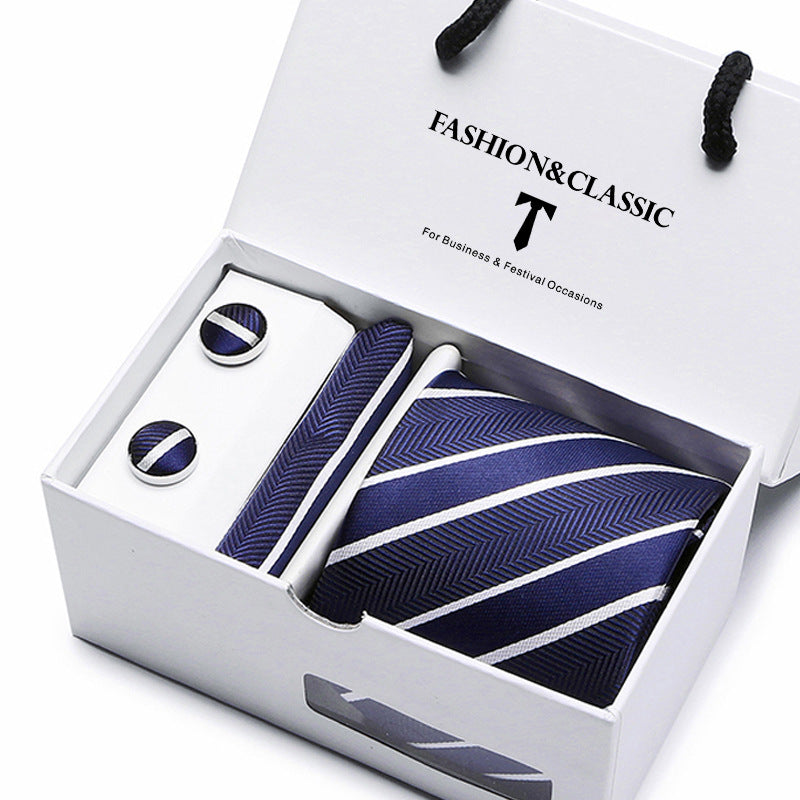 Men's tie gift box 5-piece suit group tie business formal wedding tie manufacturer wholesale