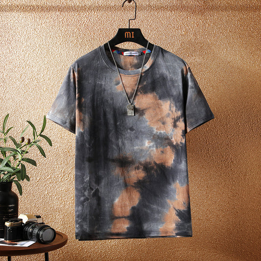 Cross-border 2021 summer new Japanese short-sleeved t-shirt men's trendy brand loose ins Hong Kong style camouflage T-shirt men's clothing