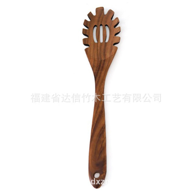 Cross-border acacia wood Amazon wooden shovel cooking shovel filter shovel wooden soup spoon colander wooden rice spoon noodle spoon set