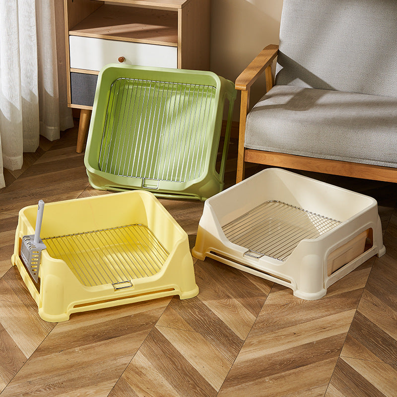 Dog toilet with wall potty stainless steel net to prevent stepping on feces for small and medium dogs integrated large dog litter box dog toilet