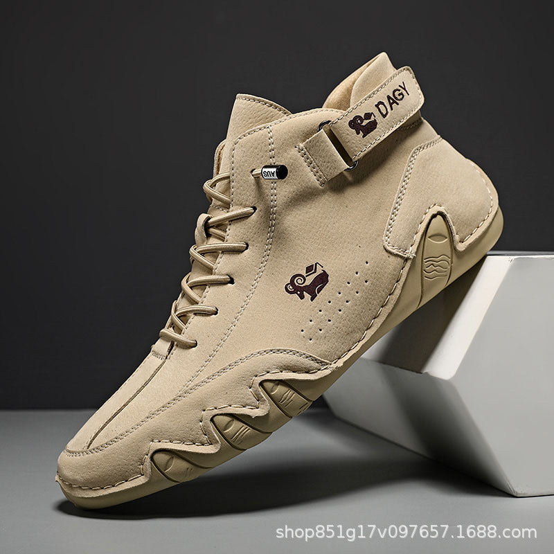 Didi Ram popular style men's shoes high-top cotton shoes men's casual shoes winter plus velvet thickened shoes Martin boots men's models