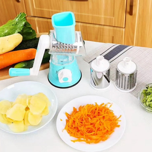 Household kitchen shredder grater vegetable cutting machine hand-cranked vegetable cutter multi-function hand rock barrel potato machine