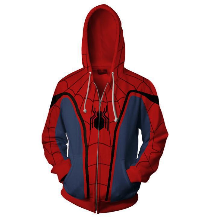 3D digital printing Spider-Man New Era Little Black Spider cosplay anime zipper cardigan hooded sweatshirt