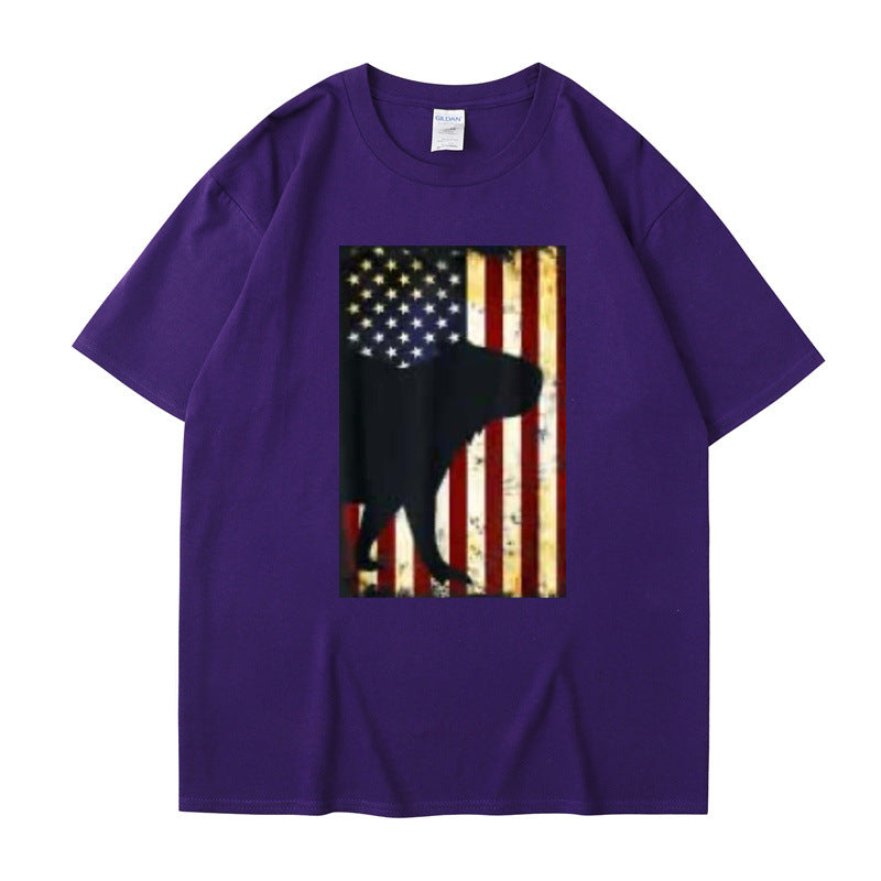 Cross-border foreign trade independent station spring and summer new fashion all-match loose male couple short-sleeved trendy T-shirt casual top