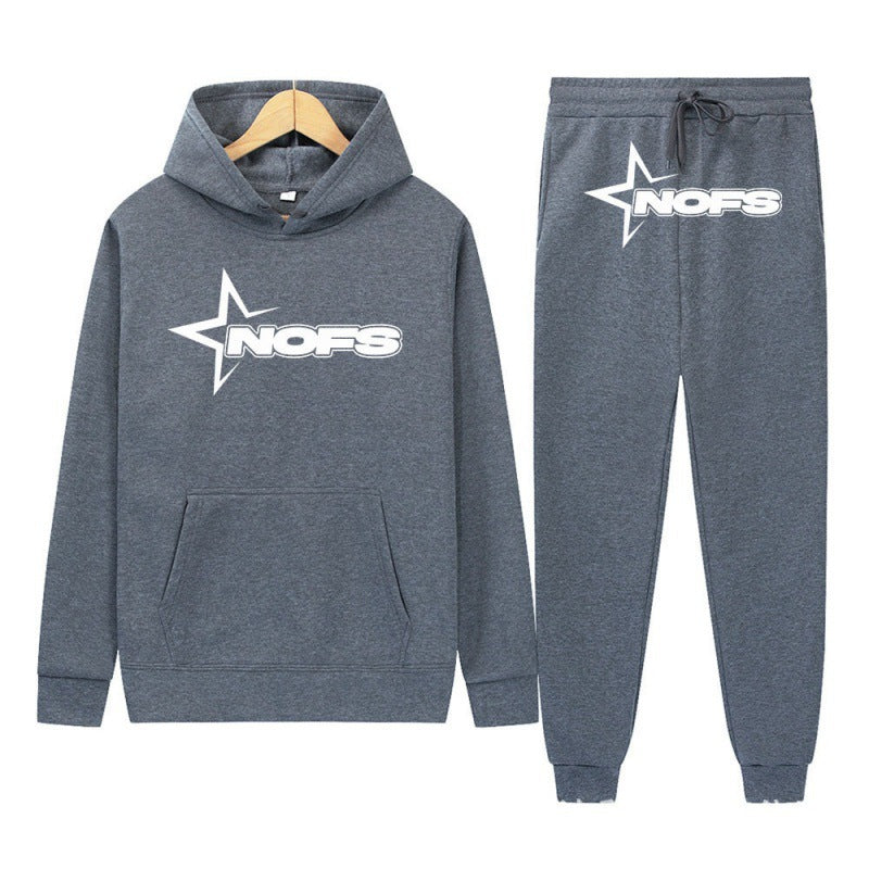 2024 Y2K new NOES hoodie set sweatshirt two-piece gothic punk rock clothing streetwear