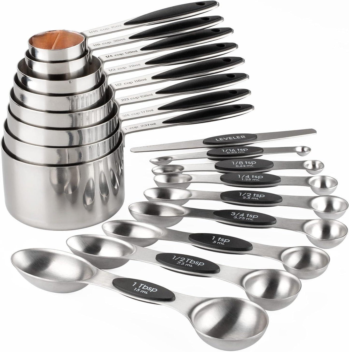 fcm stainless steel measuring cup measuring spoon 23 piece set with graduated measuring cup household measuring spoon food grade baking tools