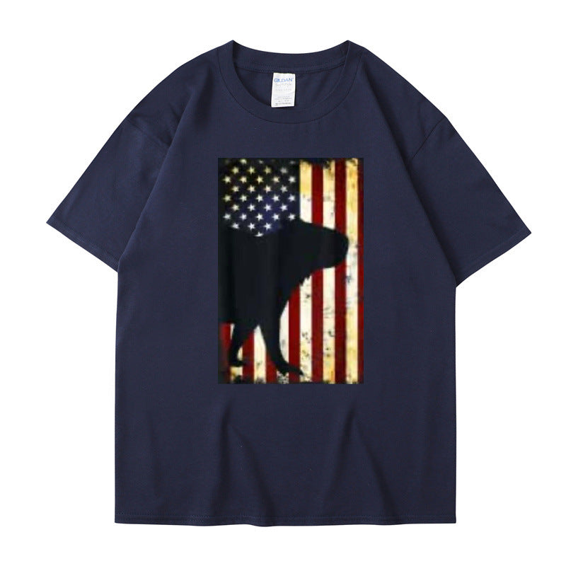 Cross-border foreign trade independent station spring and summer new fashion all-match loose male couple short-sleeved trendy T-shirt casual top