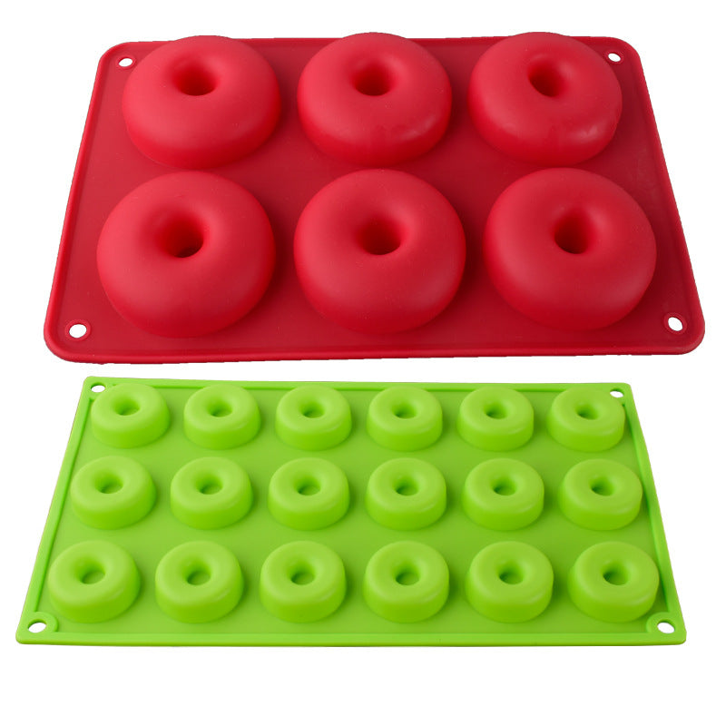 Large 6 with 8 with 18 Silicone Donut Mold Macaron Circle Cookie Cake Baking Silicone Mold