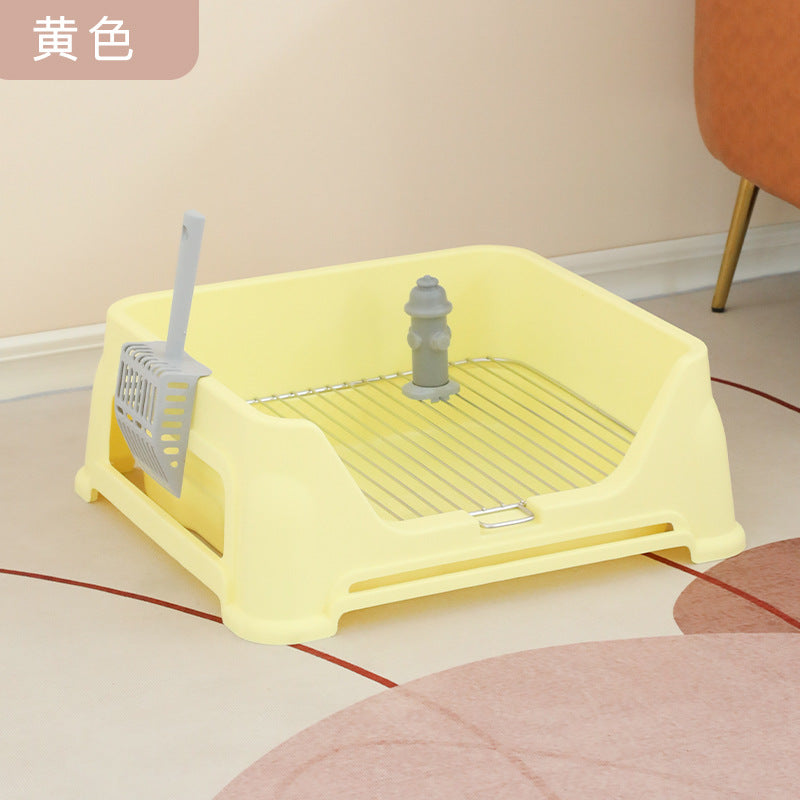 Dog toilet with wall potty stainless steel net to prevent stepping on feces for small and medium dogs integrated large dog litter box dog toilet