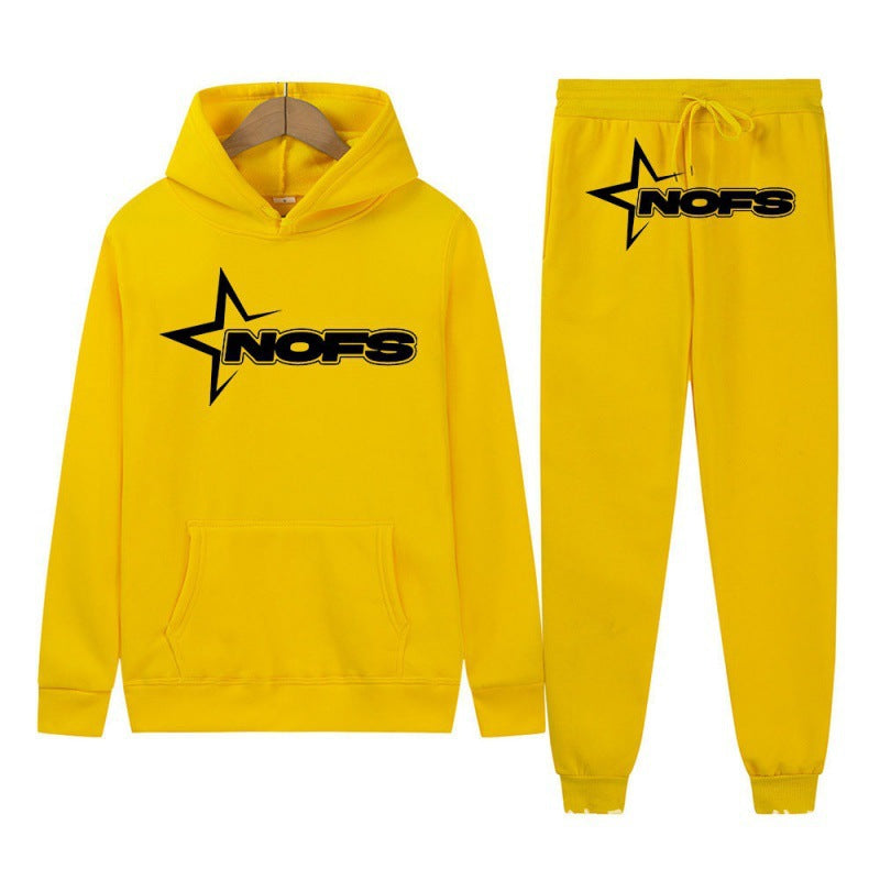 2024 Y2K new NOES hoodie set sweatshirt two-piece gothic punk rock clothing streetwear