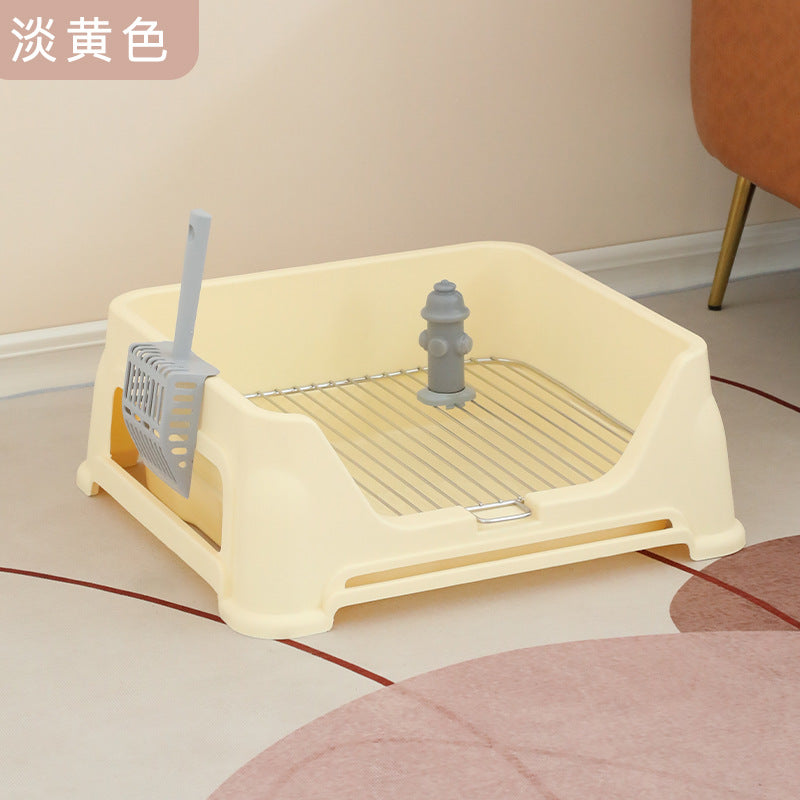 Dog toilet with wall potty stainless steel net to prevent stepping on feces for small and medium dogs integrated large dog litter box dog toilet