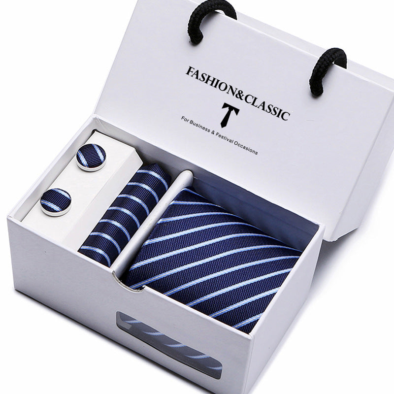 Men's tie gift box 5-piece suit group tie business formal wedding tie manufacturer wholesale