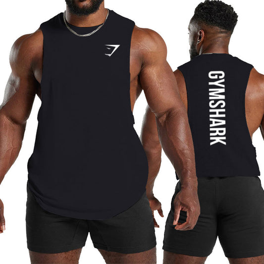 Muscle new men's summer sports leisure running gym exercise sleeveless vest foreign trade cross-border wholesale
