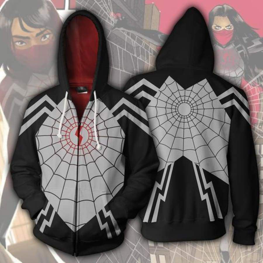 3D digital printing Spider-Man New Era Little Black Spider cosplay anime zipper cardigan hooded sweatshirt