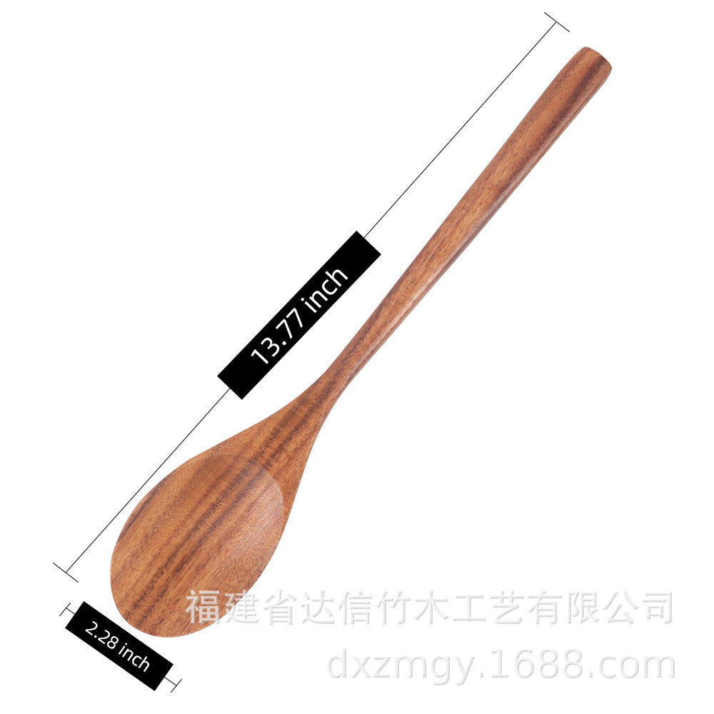 Cross-border acacia wood Amazon wooden shovel cooking shovel filter shovel wooden soup spoon colander wooden rice spoon noodle spoon set