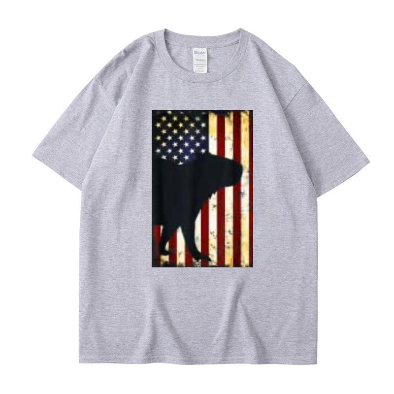 Cross-border foreign trade independent station spring and summer new fashion all-match loose male couple short-sleeved trendy T-shirt casual top