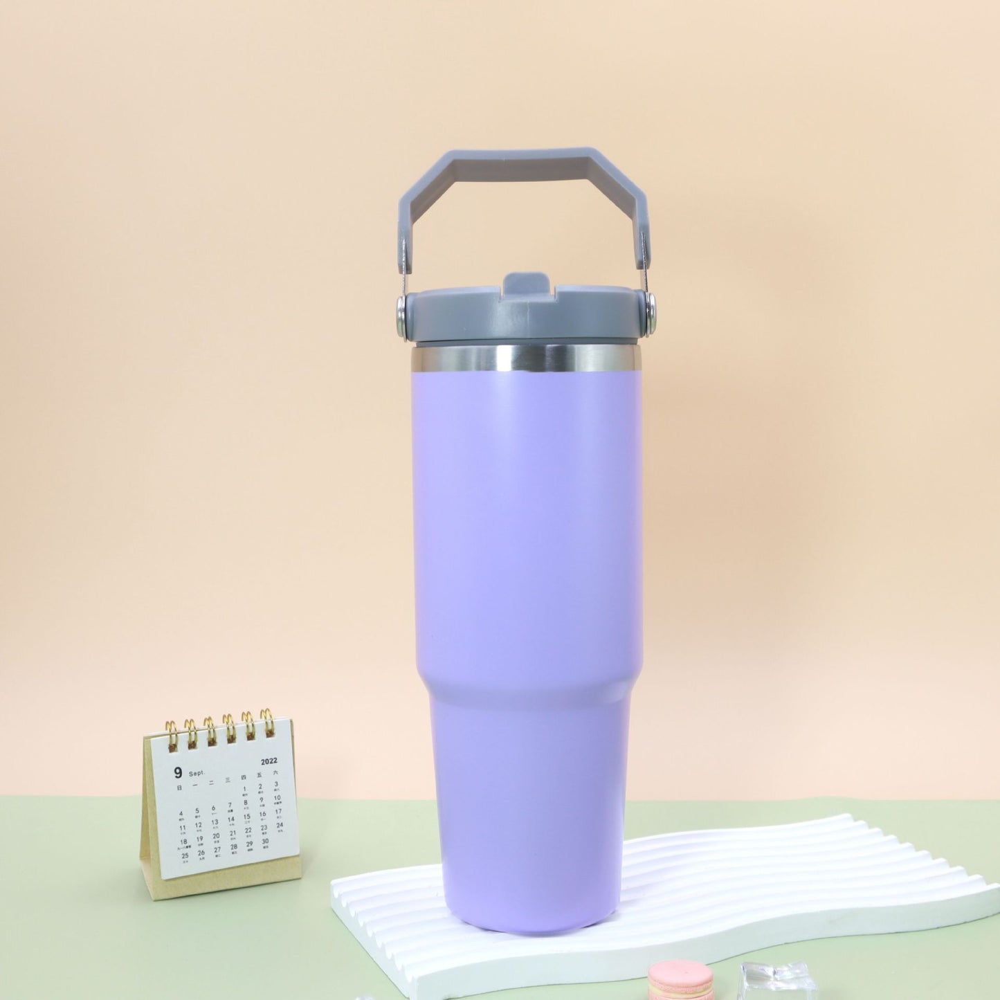 30oz large capacity handle cup 304 stainless steel vacuum insulation cup home portable cup