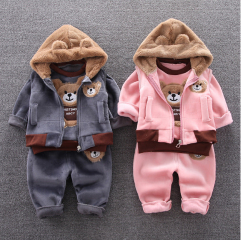 Children's clothing 2023 spring new children's clothing baby three-piece suit girls spring clothes spring boys suits