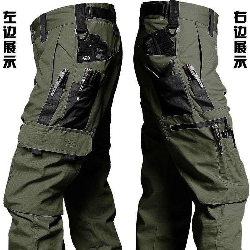 Outdoor tactical wear-resistant functional waterproof overalls trousers multi-pocket American style spring and autumn men and women new