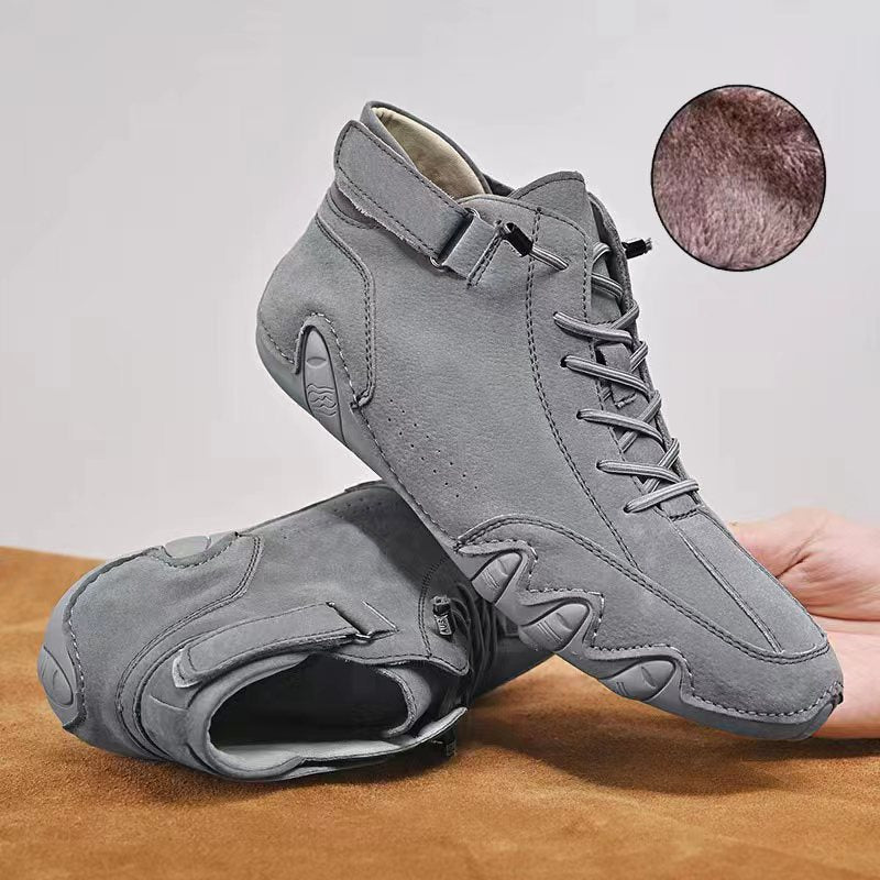 Didi Ram popular style men's shoes high-top cotton shoes men's casual shoes winter plus velvet thickened shoes Martin boots men's models