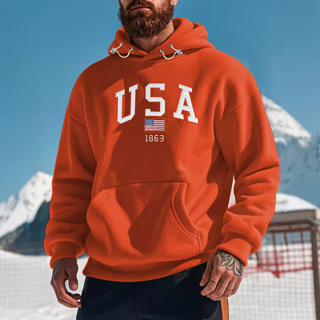 Fashion Hooded Shaker Hooded Thickened Embroidered Sweatshirt