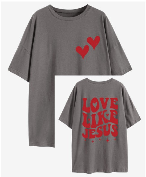 Cross-border new foreign trade independent station women's jacket round neck back letter printing short-sleeved t-shirt loose large size