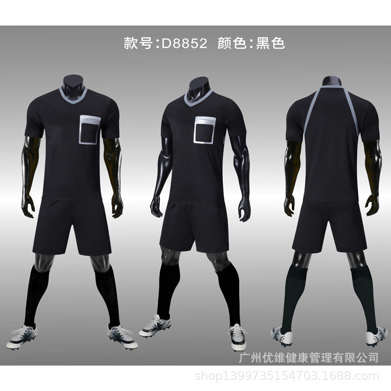 New football referee suits referees wear jerseys foreign trade football game training suits can print logo