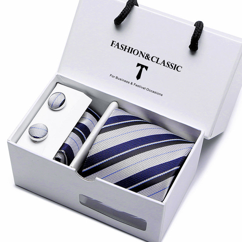 Men's tie gift box 5-piece suit group tie business formal wedding tie manufacturer wholesale
