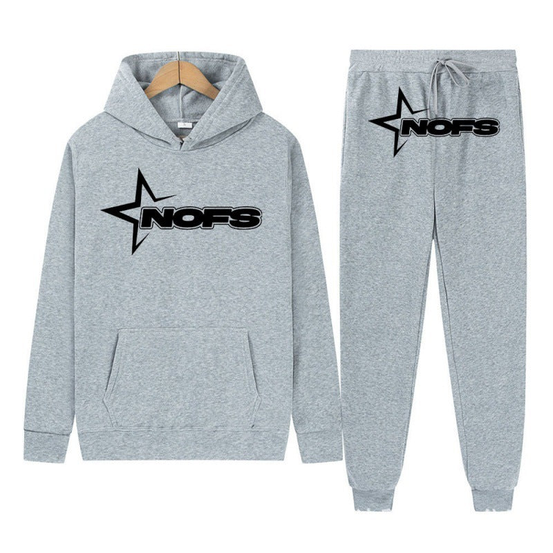 2024 Y2K new NOES hoodie set sweatshirt two-piece gothic punk rock clothing streetwear