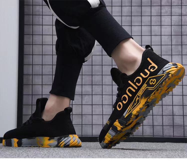 Men's Shoes Spring 2022 New Sports Shoes Men's Trend Casual All-match Breathable Junior High School Students Running Men's Shoes