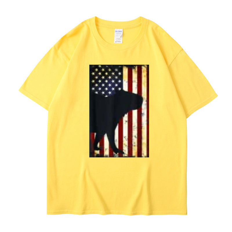 Cross-border foreign trade independent station spring and summer new fashion all-match loose male couple short-sleeved trendy T-shirt casual top