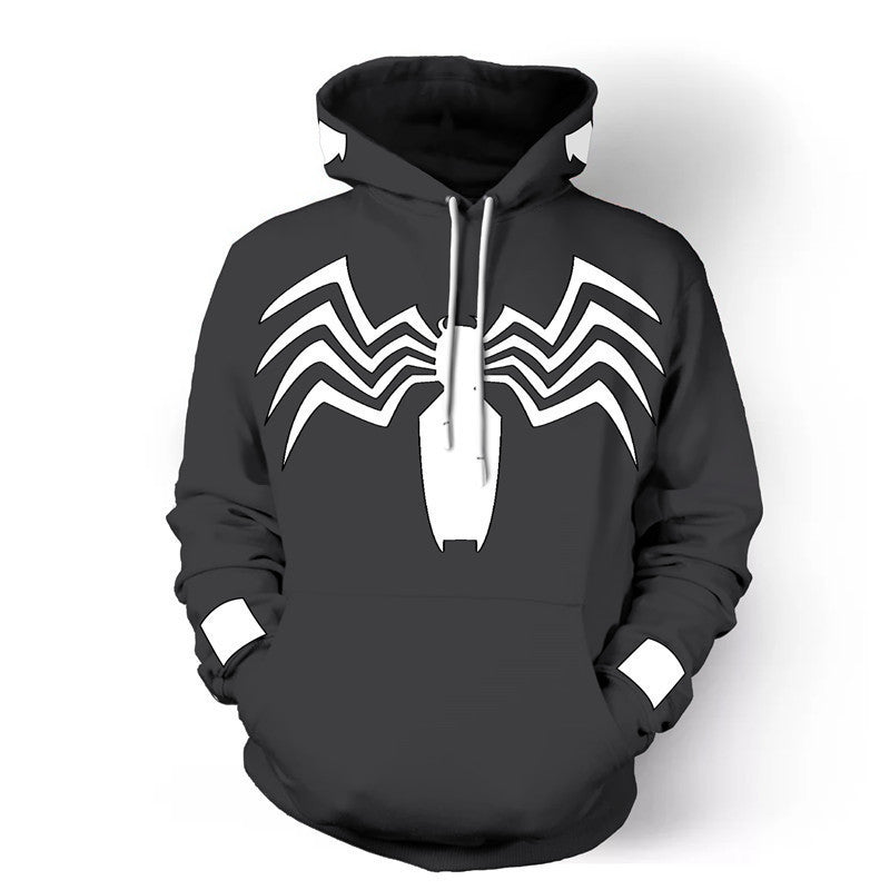 3D digital printing Spider-Man New Era Little Black Spider cosplay anime zipper cardigan hooded sweatshirt