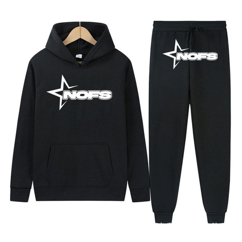 2024 Y2K new NOES hoodie set sweatshirt two-piece gothic punk rock clothing streetwear