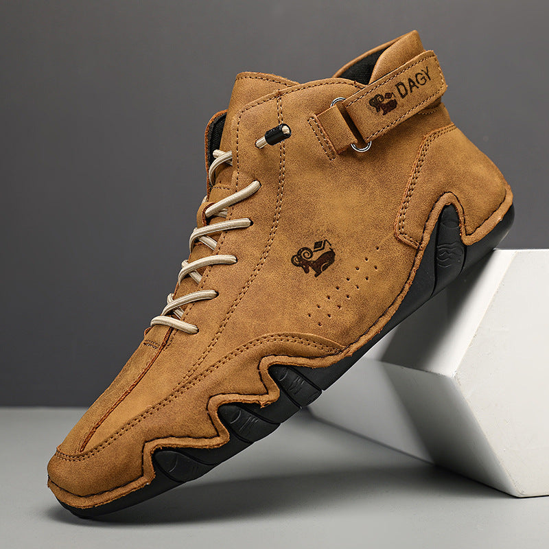 Didi Ram popular style men's shoes high-top cotton shoes men's casual shoes winter plus velvet thickened shoes Martin boots men's models