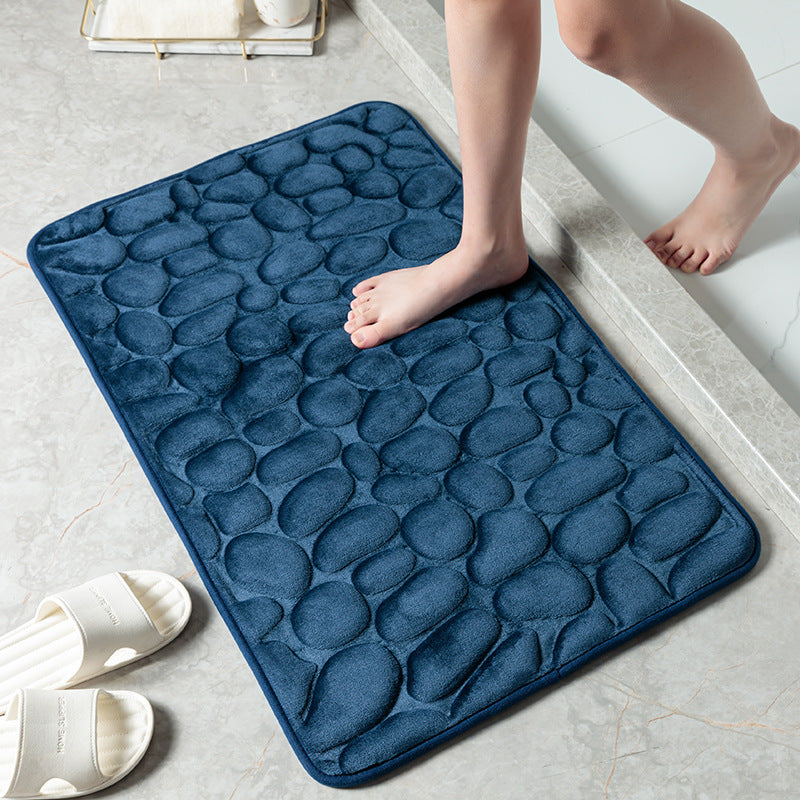 Home cobblestone embossed door carpet 3d door mat bathroom mat bathroom door absorbent non-slip mat floor mat