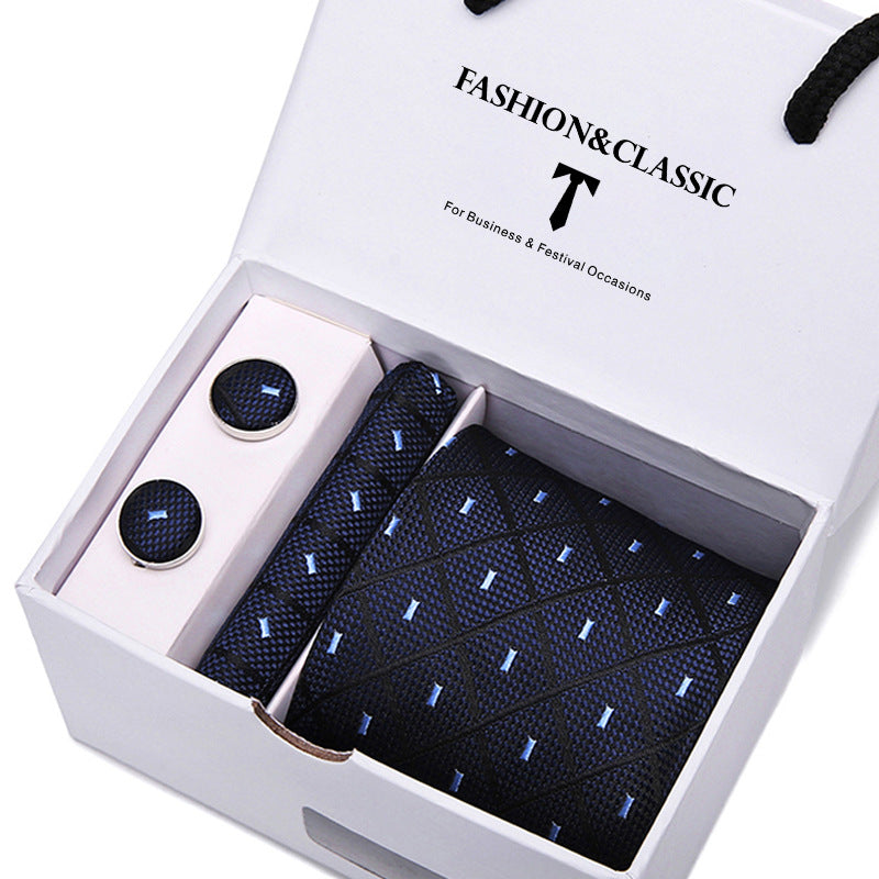 Men's tie gift box 5-piece suit group tie business formal wedding tie manufacturer wholesale