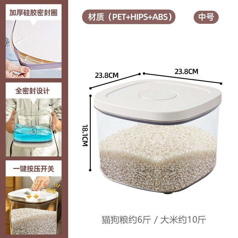 Household rice bucket sealed insect-proof and moisture-proof storage tank packing rice box flour bucket grain storage box cat and dog grain storage barrel