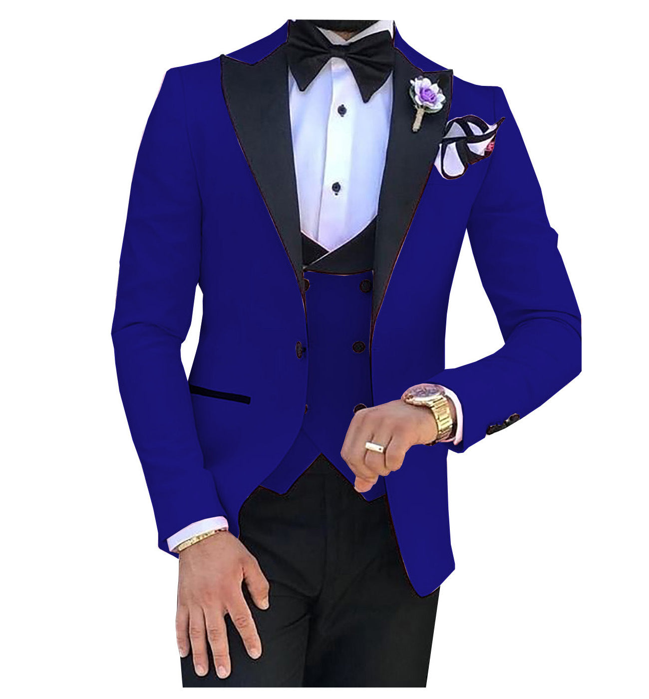 Cross-border Explosive Men's Suit Three-piece Suit Gun Barge Collar Wedding Suit Men's Suit One Drop Shipping Factory