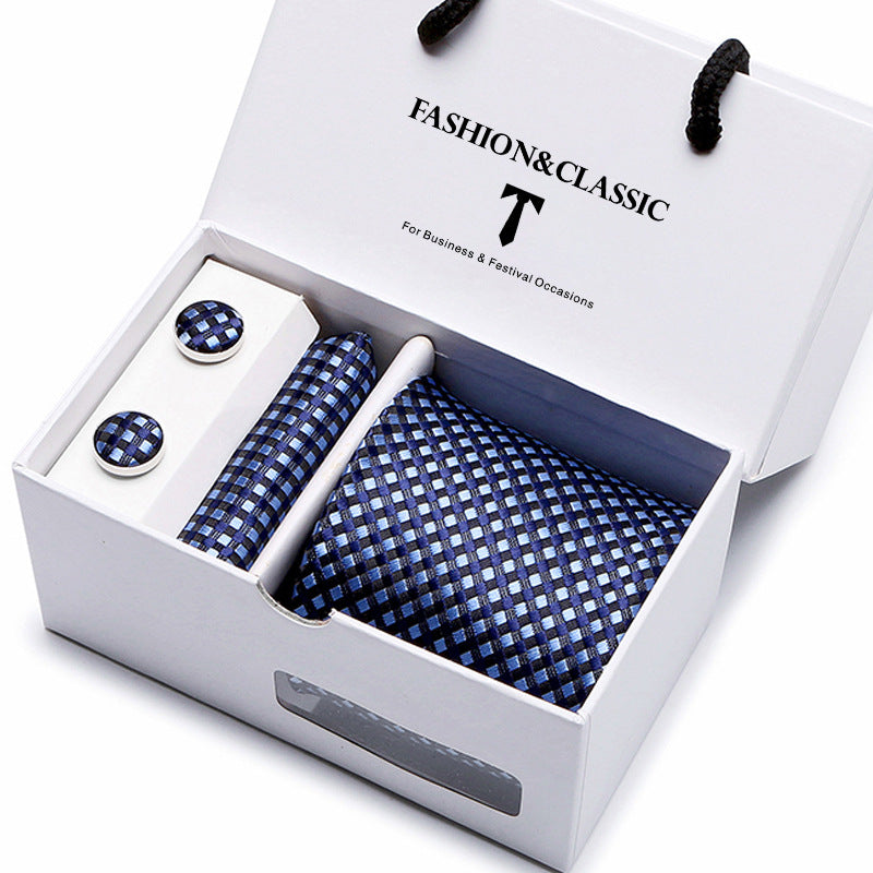 Men's tie gift box 5-piece suit group tie business formal wedding tie manufacturer wholesale