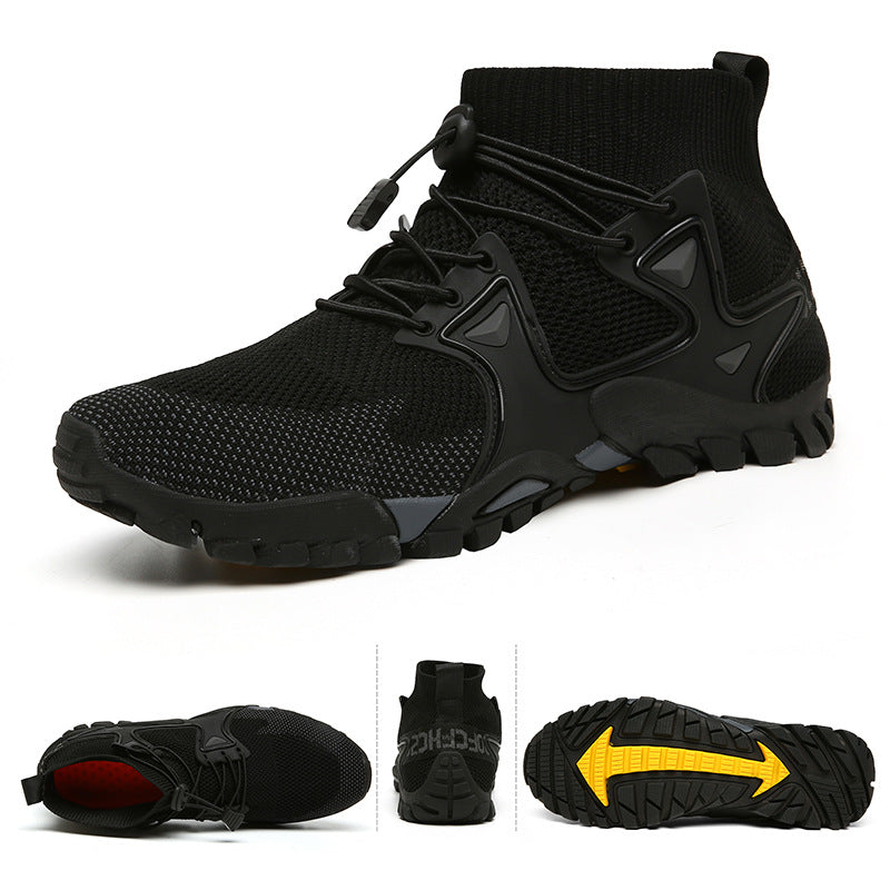 Outdoor hiking shoes, non-slip, breathable and wear-resistant, men's and women's cycling shoes, running shoes, outdoor fishing, camping, hiking and rock climbing shoes.
