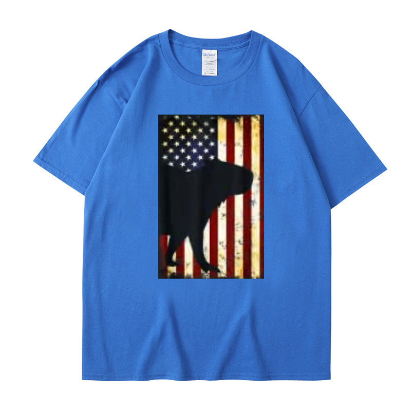 Cross-border foreign trade independent station spring and summer new fashion all-match loose male couple short-sleeved trendy T-shirt casual top