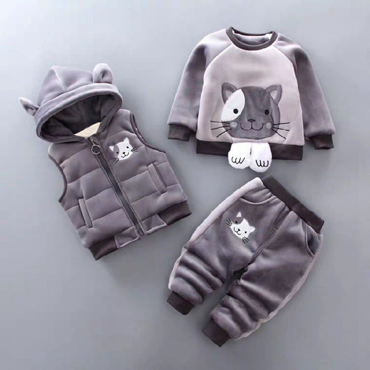 Children's clothing 2023 spring new children's clothing baby three-piece suit girls spring clothes spring boys suits