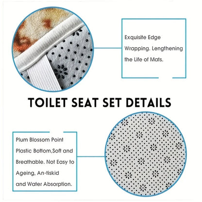 1/3/4pcs Tiger Flower Shower Set