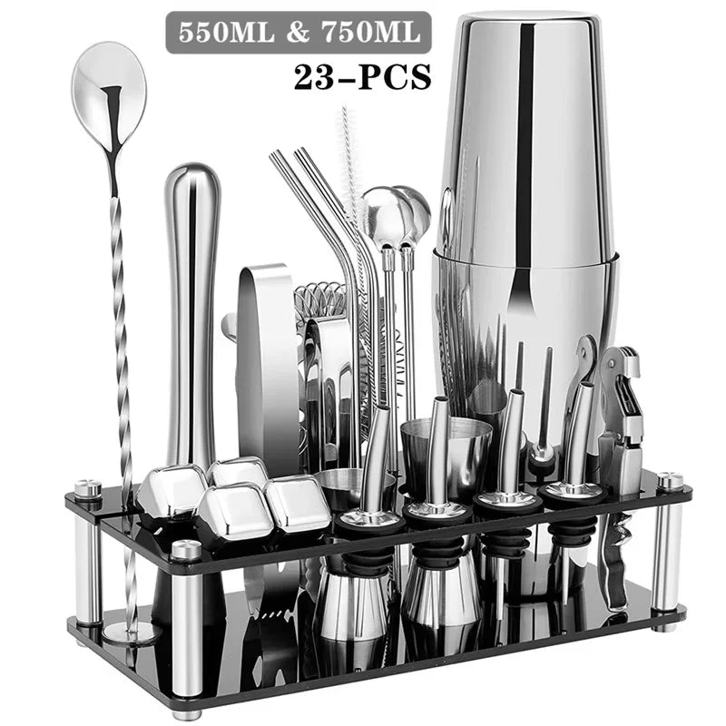 20-Piece Boston Cocktail Bartender Shaker Set